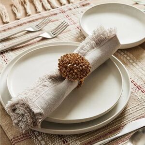 West Elm Starburst Napkin Rings Set of 4